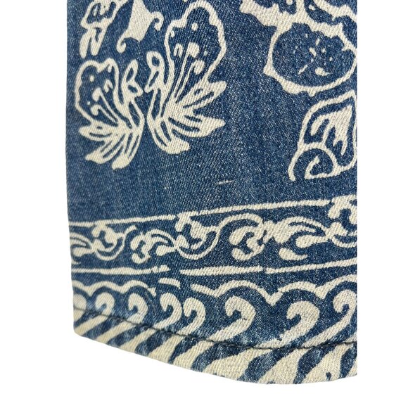 Free People Bohemian Printed Bell Bottom Flare Jeans - Picture 16 of 16